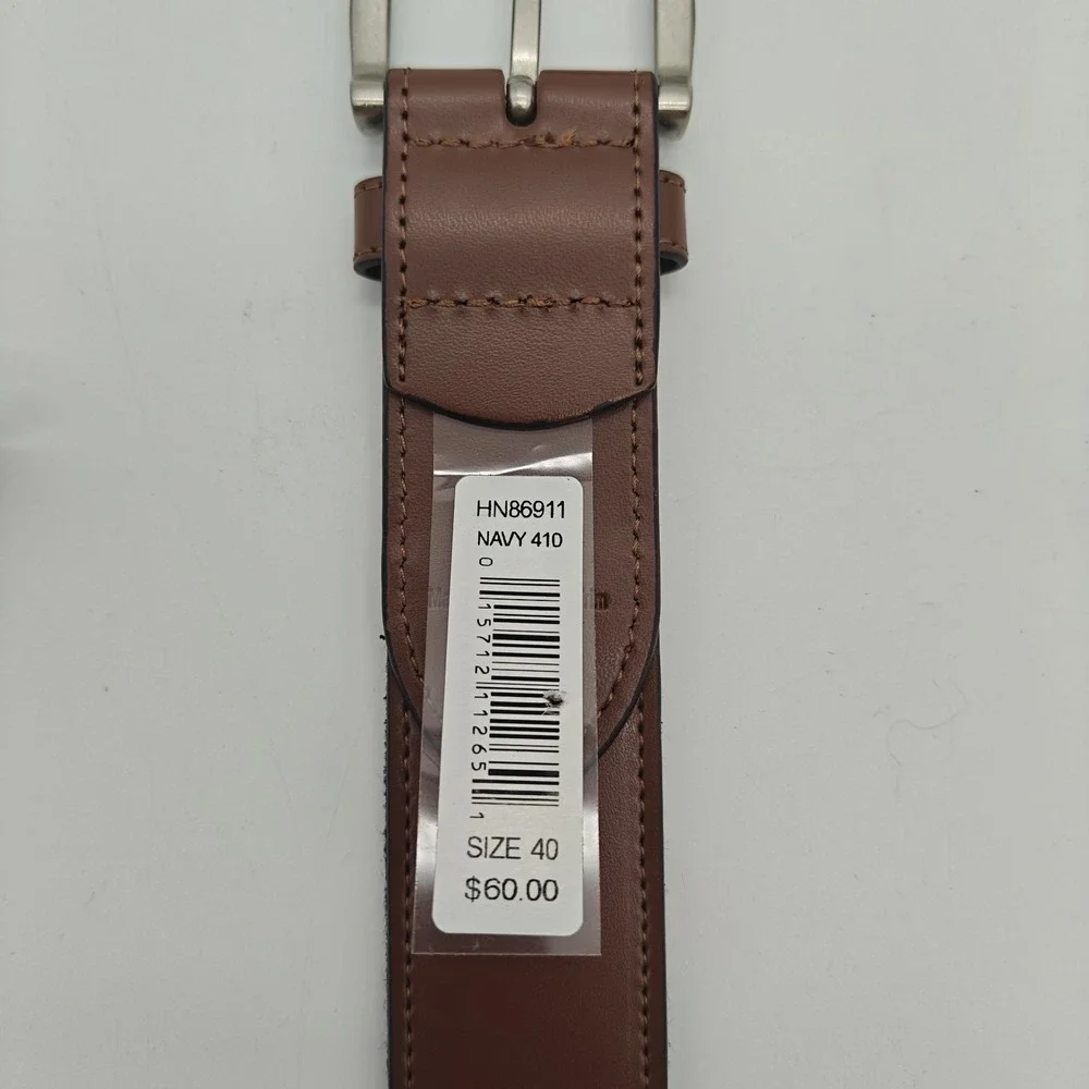 Original Penguin Men's Golf Needlepoint Belt Size 40 Navy Golf Cart Clubs NWT